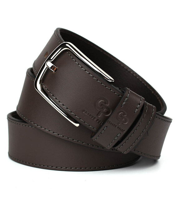 Шкіряний ремінь коричневий 40 мм Grande Pelle 41301230013 картинка, зображення, фото