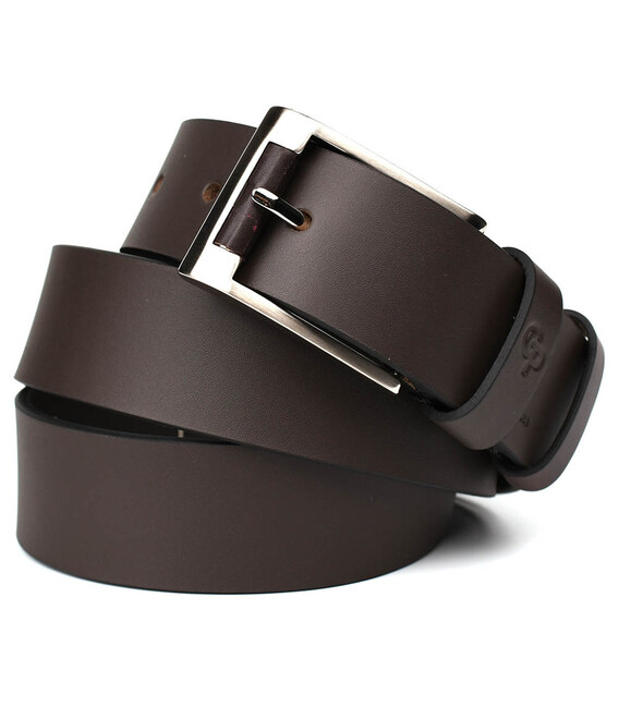 Шкіряний ремінь коричневий 38 мм Grande Pelle 513107001 картинка, зображення, фото