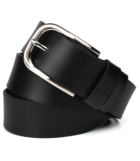 Шкіряний ремінь чорний 40мм Grande Pelle 410011200 картинка, зображення, фото