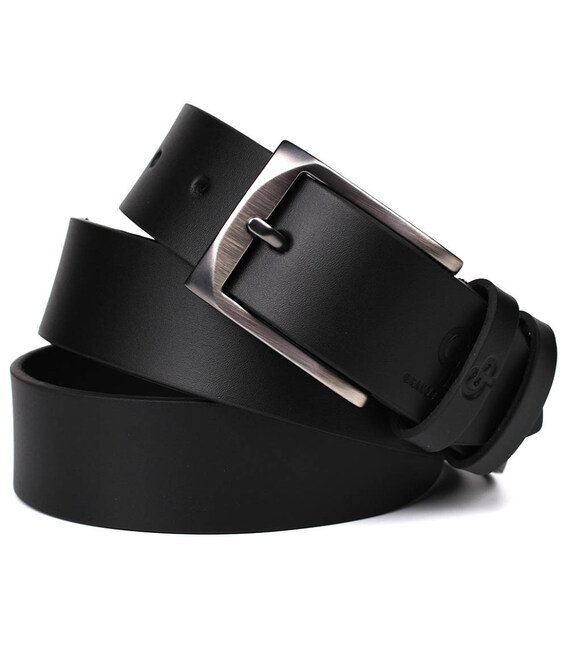 Шкіряний ремінь чорний 35мм Grande Pelle 310411200 фото, картинка, изображение