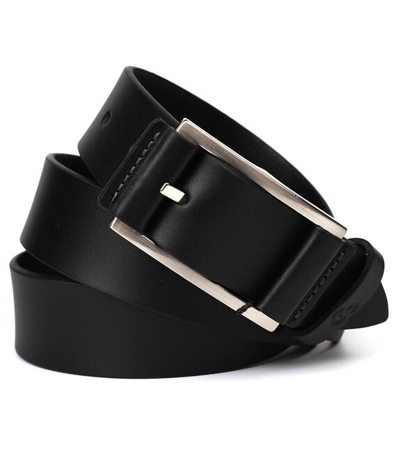 Шкіряний ремінь чорний 35мм Grande Pelle 310203142 картинка, зображення, фото