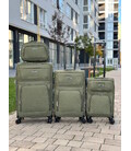 Чемодан Wings 6018 большой L оливковый 4 колесный фото, картинка, изображение