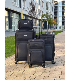 Валіза Wings 6018 Mini чорна 4 колесна картинка, зображення, фото