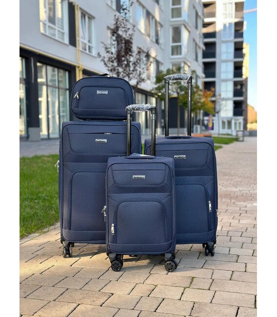 Чемодан Wings 6018 Mini синий 4 колесный фото, картинка, изображение