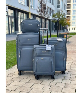 Чемодан Wings 6018 Mini серый 4 колесный фото, картинка, изображение