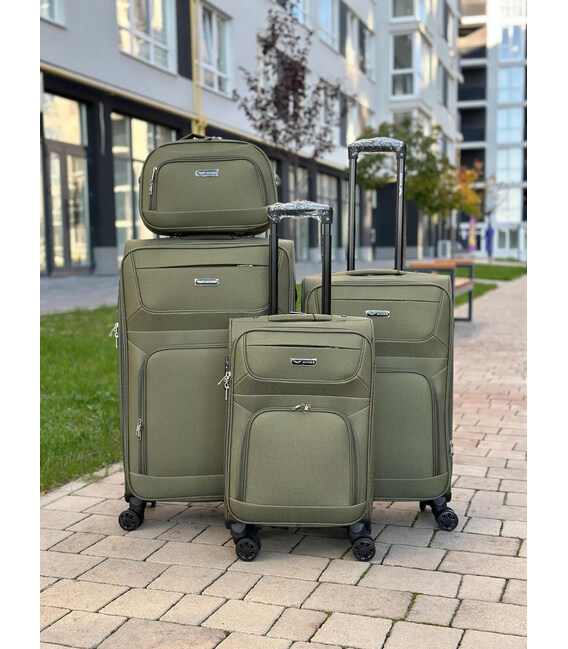 Чемодан Wings 6018 Mini оливковый 4 колесный фото, картинка, изображение