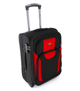 Чемодан RGL 1003 Midi 2 колесный черно-красный фото, картинка, изображение