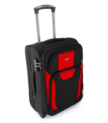 Чемодан RGL 1003 Midi 2 колесный черно-красный фото, картинка, изображение