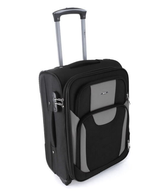 Валіза RGL 1003 велика L 2 колесна чорно-сіра - картинка, зображення, фото валізи