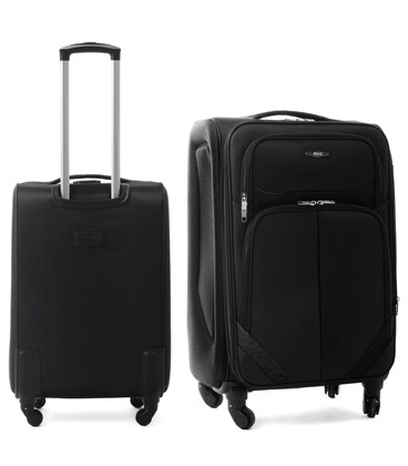 Чемодан RGL S-010 Midi черный 4 колесный фото, картинка, изображение