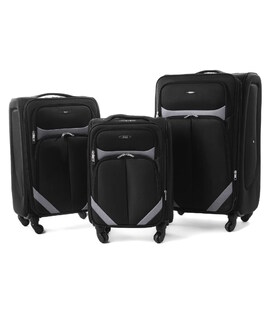 Чемодан RGL S-010 большой L черно-красный 4 колесный фото, картинка, изображение