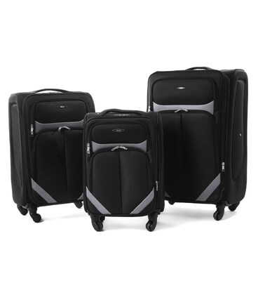 Чемодан RGL S-010 Maxi черно-красный 4 колесный фото, картинка, изображение