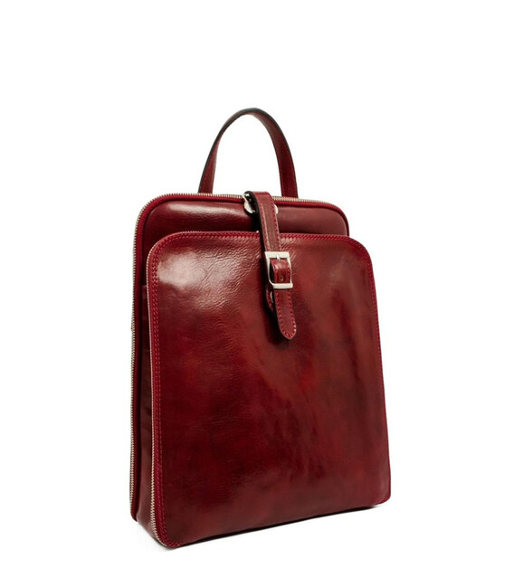 Жіноча шкіряна сумка рюкзак трансформер - Clarissa - червона Time Resistance 5205201 фото, картинка, изображение