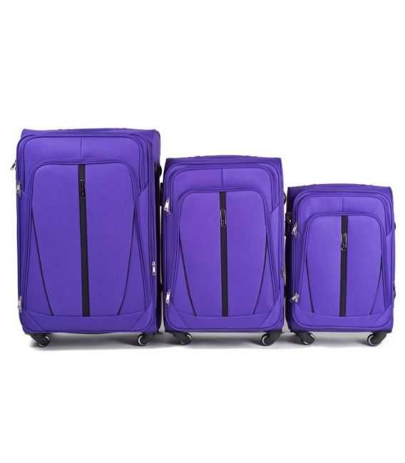 Набір Валіз Wings 1706 фіолетовий 4 колесний картинка, зображення, фото