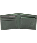 Портмоне чоловіче шкіряне Grande Pelle 505191 зелене картинка, зображення, фото
