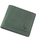 Портмоне чоловіче шкіряне Grande Pelle 505191 зелене картинка, зображення, фото