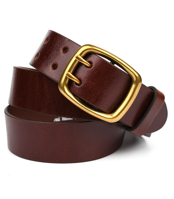 Ремінь зі шкіри буйвола st044622 коричневий 40мм фото, картинка, изображение