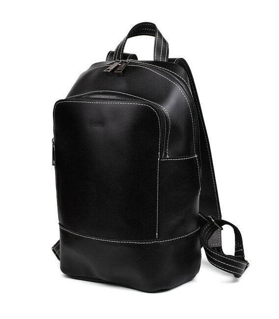 Жіночий чорний шкіряний рюкзак TARWA GAw-2008-3md гладка шкіра фото, картинка, изображение