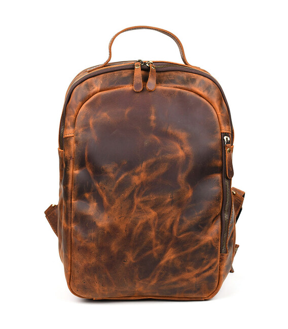 Рюкзак з нубуку, ексклюзивна модель, вінтажний коричневий колір картинка, зображення, фото