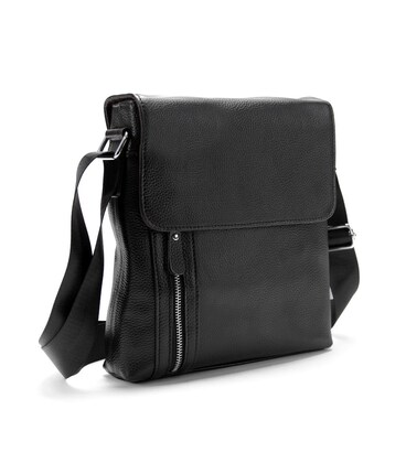 Месенджер чорний з клапаном Tiding Bag M56-17195A картинка, зображення, фото