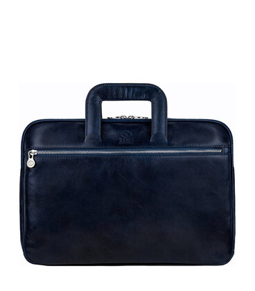 Шкіряна сумка-портфель для ноутбука - Brave New World - синій колір - Time Resistance 5229901 картинка, зображення, фото