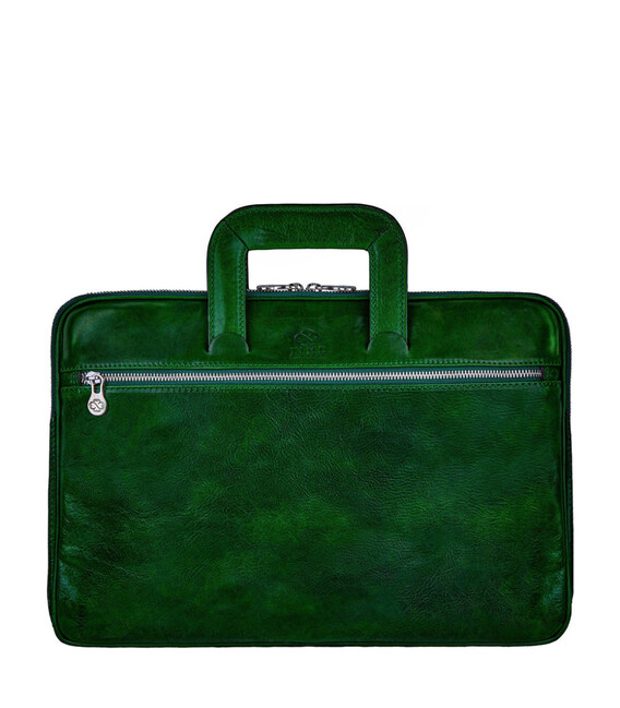 Шкіряна сумка-портфель для ноутбука - Brave New World - зелений колір - Time Resistance 5229701 картинка, зображення, фото