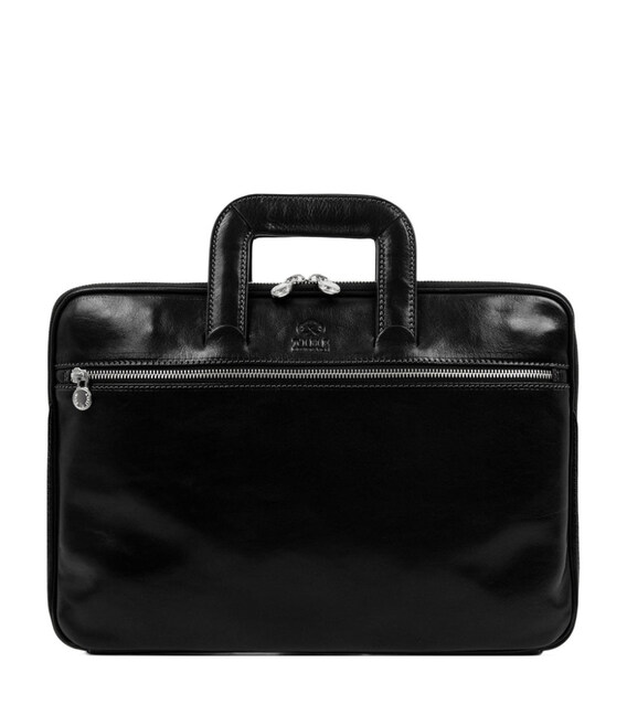 Шкіряна сумка-портфель для ноутбука - Brave New World - чорний колір - Time Resistance 5212001 картинка, зображення, фото
