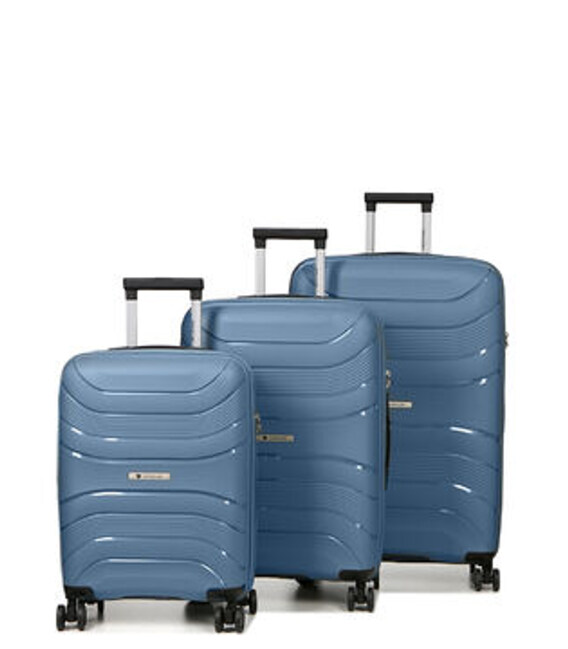 Набор чемоданов Airtex 288 Worldline синий фото, картинка, изображение