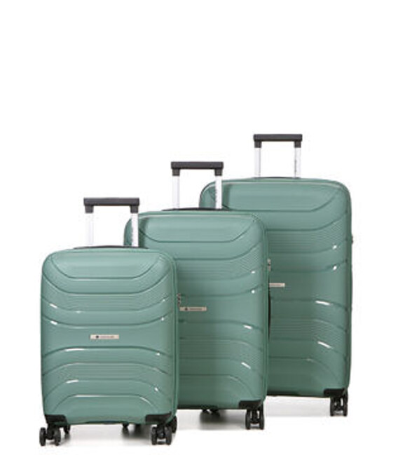Набір валіз Airtex 288 Worldline зелений - картинка, зображення, фото валізи
