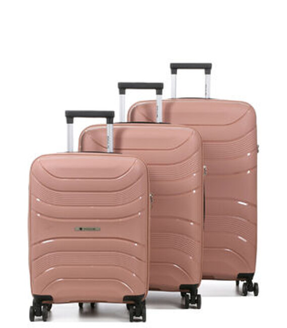 Набор чемоданов Airtex 288 Worldline розовое золото фото, картинка, изображение