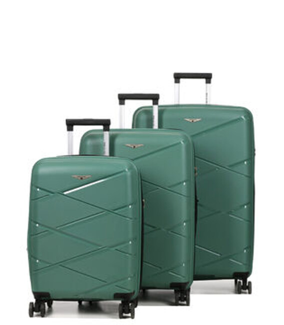 Набор чемоданов Airtex 289 Worldline Kos зеленый фото, картинка, изображение