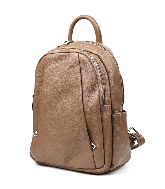 Шкіряний жіночий рюкзак Virginia Conti Italy - 02443_dtaup темний тауп фото, картинка, изображение