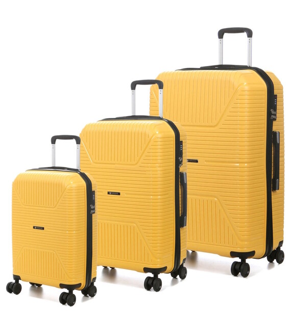 Набір валіз Airtex 291 Worldline жовтий - картинка, зображення, фото валізи