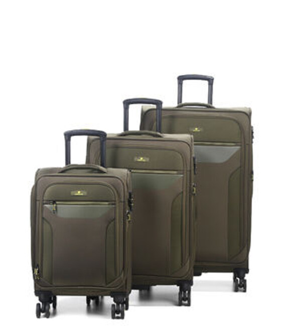 Набор чемоданов Airtex 616 Worldline 3 в 1 хаки фото, картинка, изображение