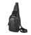 Мужской кожаный черный слинг на плечо Tiding Bag A25F-6601A фото, картинка, изображение