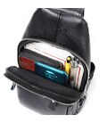 Чоловік шкіряний чорний слінг на плече Tiding Bag A25F-6601A картинка, зображення, фото