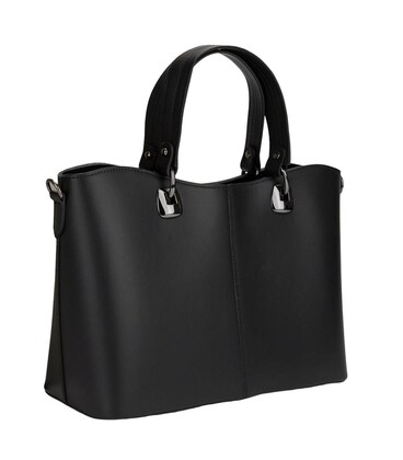 Черная кожаная женская сумка средних размеров Firenze Italy F-IT-7627A фото, картинка, изображение