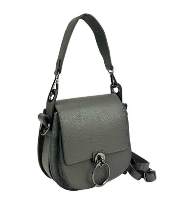 Кросбоді маленьке шкіряне комбінація шкіри та замші Firenze Italy F-IT-9887GR-D картинка, зображення, фото
