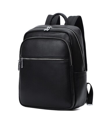 Мужской кожаный рюкзак на два отдела TIDING BAG FL-N2-0201A фото, картинка, изображение