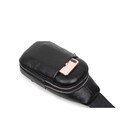 Шкіряний чорний слінг на два відділи Tiding Bag FL-A25F-8803A картинка, зображення, фото