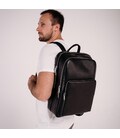 Чоловічий шкіряний рюкзак для ноутбука на два відділа Tiding Bag NM11-184A картинка, зображення, фото