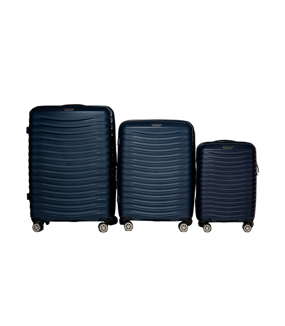 Набор чемоданов Snowball 43803 Evora синий фото, картинка, изображение