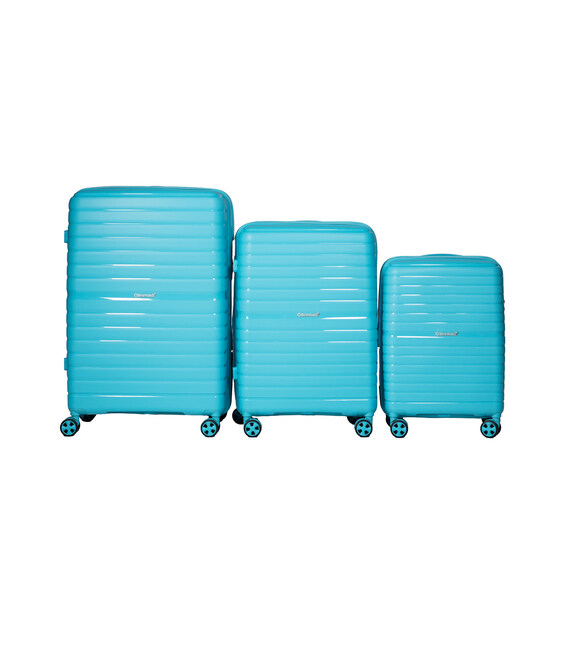 Набір валіз Snowball 49203 Bilbao блакитний - картинка, зображення, фото валізи