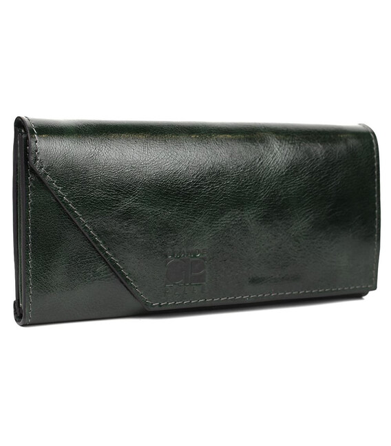 Жіноче портмоне велике Festa зелений Grande Pelle 513391 картинка, зображення, фото