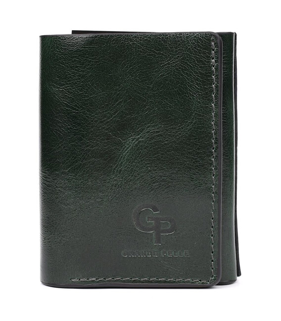 Жіночий невеликий шкіряний гаманець Grande Pelle 503391 зелений картинка, зображення, фото