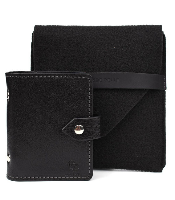 Кардхолдер CardCase чорна шкіра Grande Pelle 311410 картинка, зображення, фото