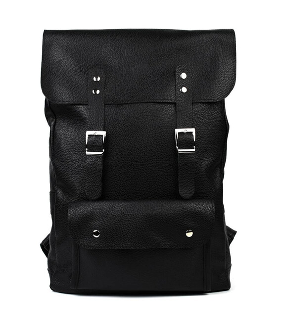 Шкіряний рюкзак чорний TARWA FA-9001-4lx з флотару фото, картинка, изображение