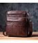 Удобная мужская сумка из натуральной кожи 22858 Vintage Коричневый фото, картинка, изображение