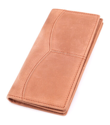 Кошелек унисекс в винтажной натуральной коже 22853 Vintage Рыжий фото, картинка, изображение