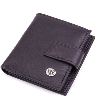 Компактний жіночий гаманець із натуральної шкіри ST Leather 22855 Коричневий картинка, зображення, фото